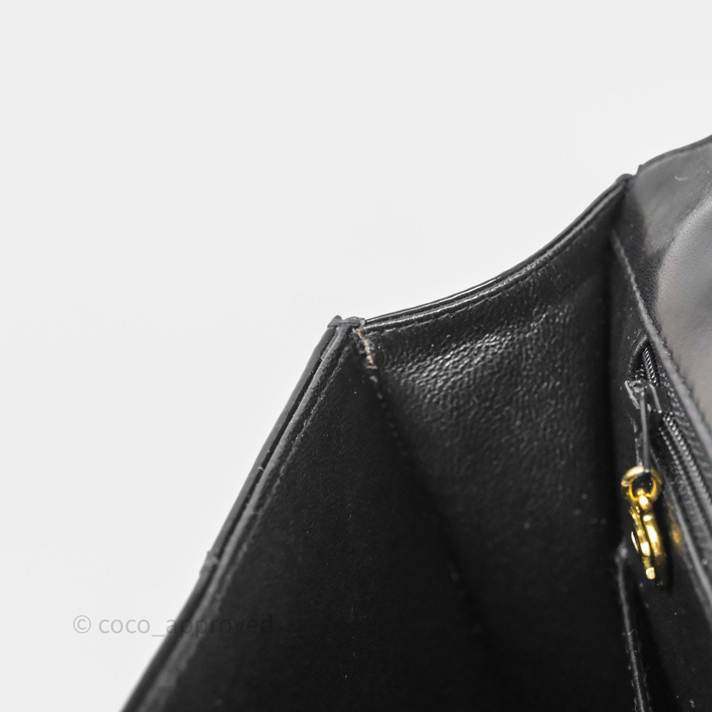 Chanel Vintage Black Patent Handbag 24K Gold Hardware