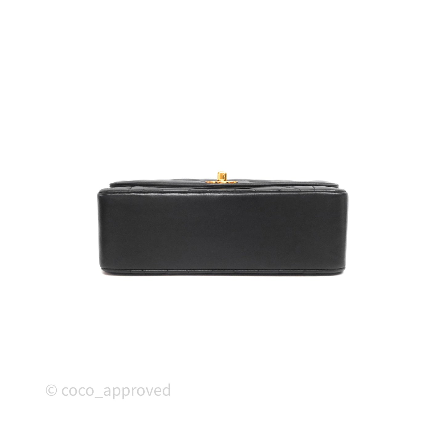 Chanel Vintage Quilted Small Classic Diana Flap Bag Black Lambskin 24K Gold Hardware