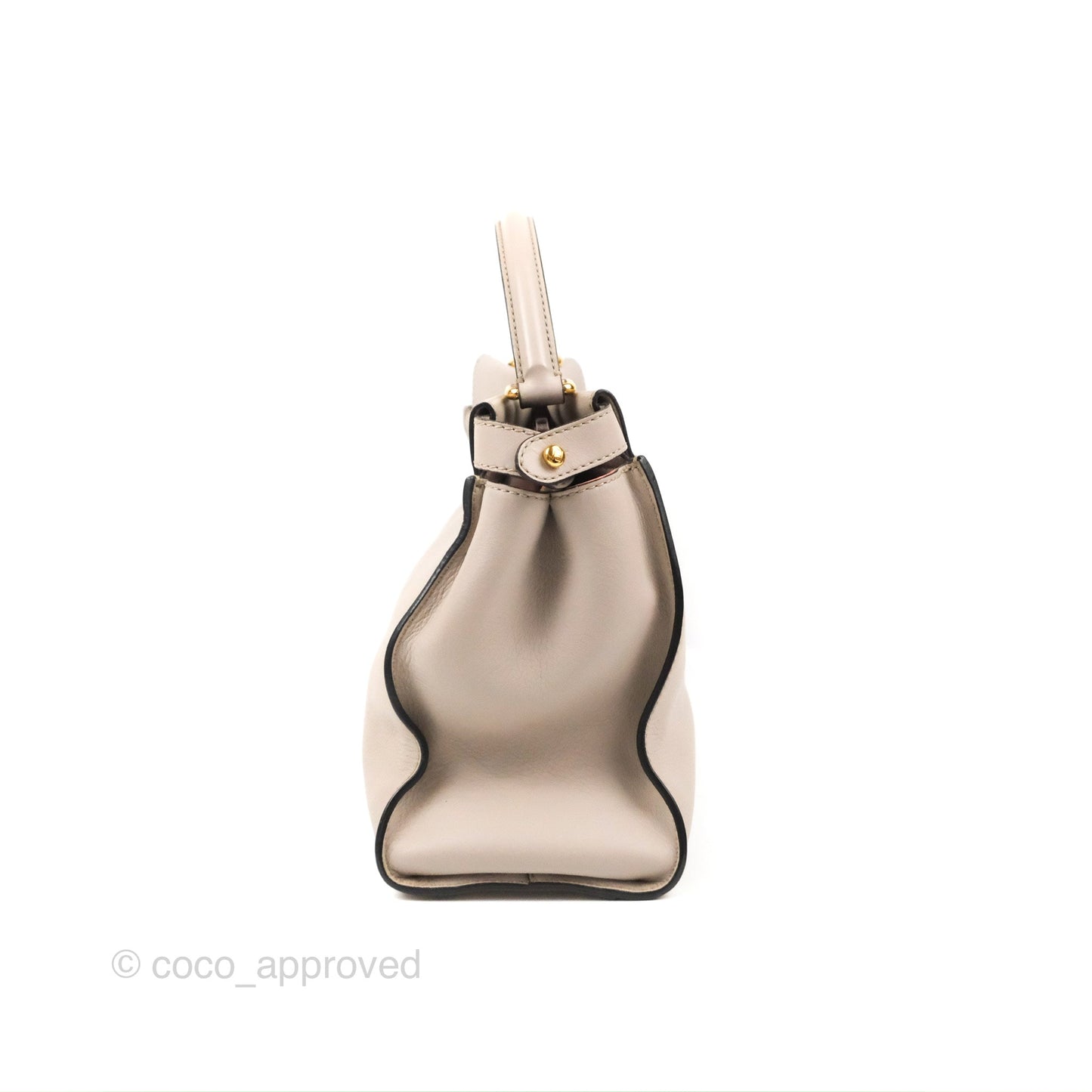 Fendi Peekaboo Medium Light Taupe Gold Hardware