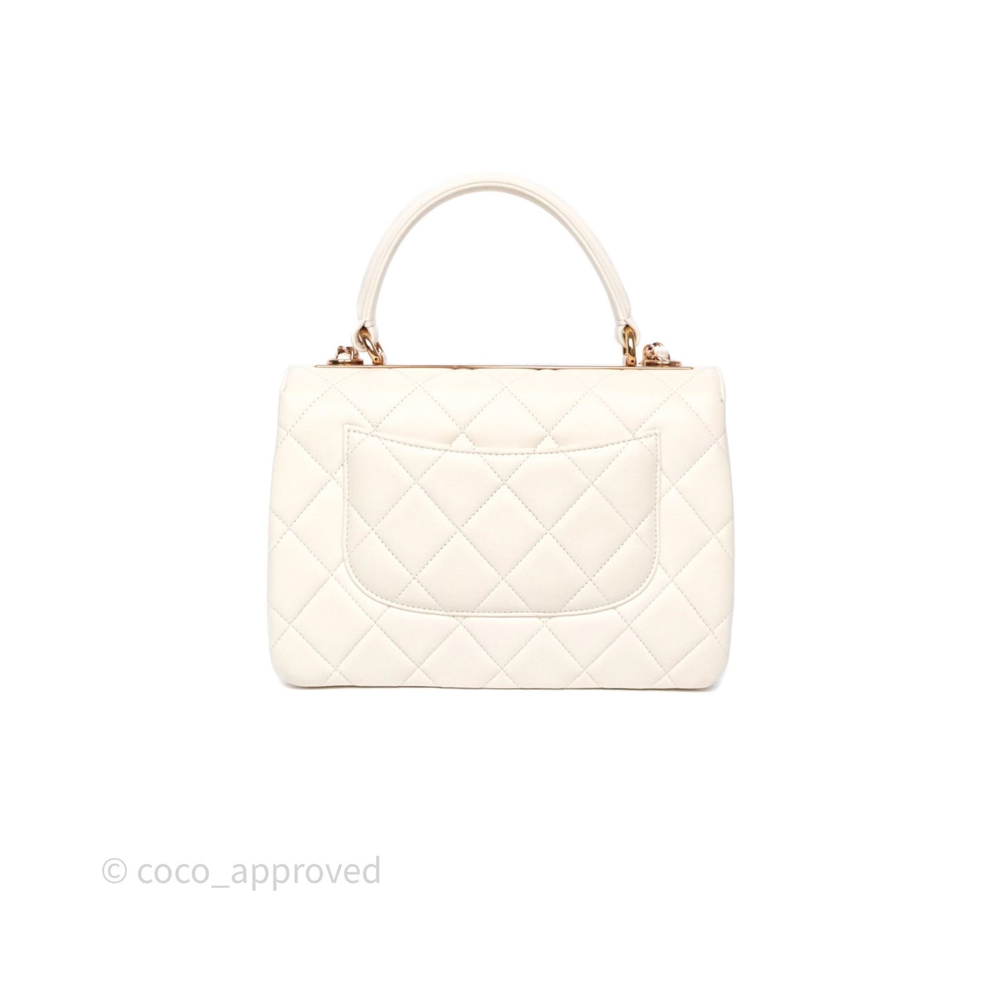 Chanel Small Trendy CC Ivory White Lambskin Rose Gold Hardware