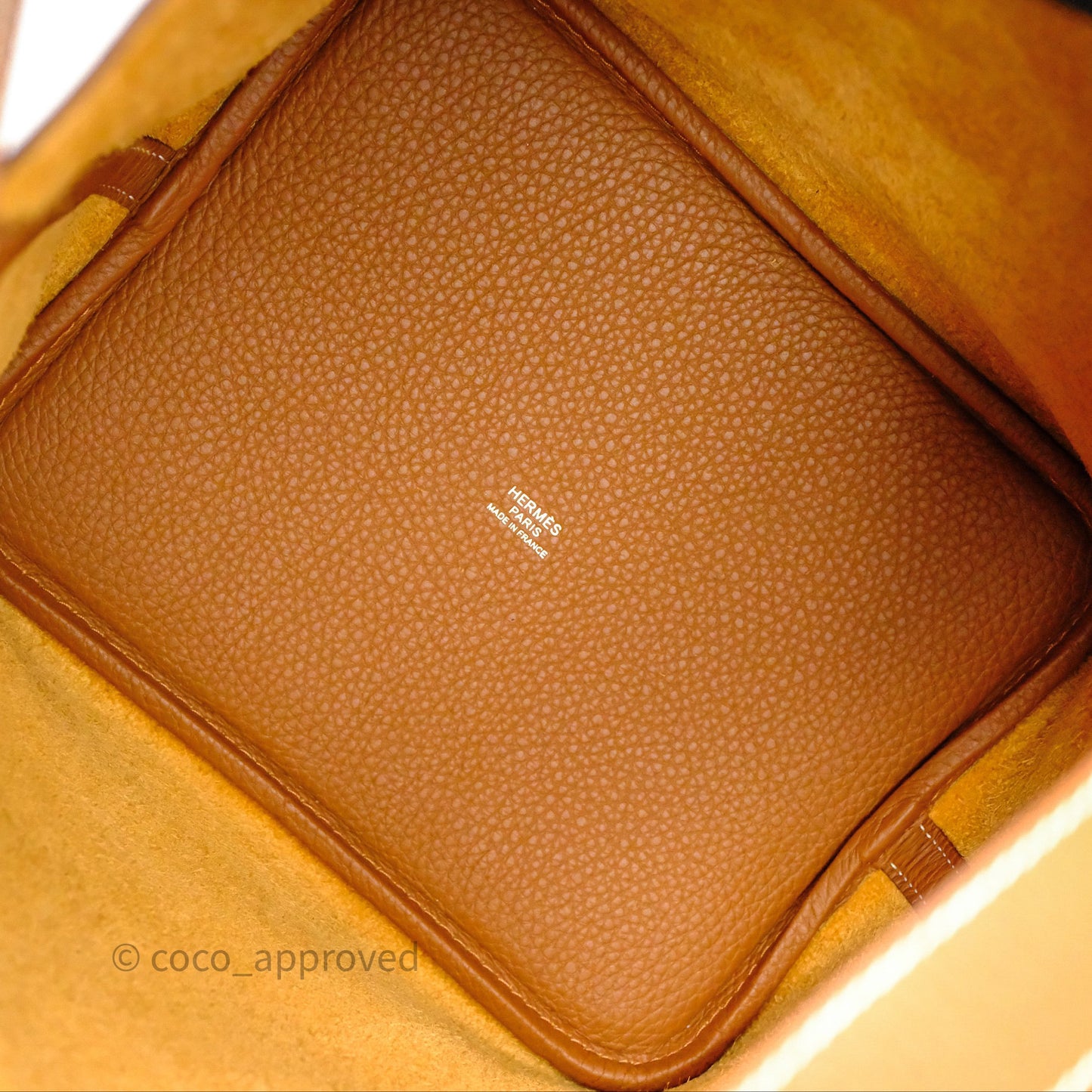 Hermès Picotin 22 Gold Clemence Palladium Hardware