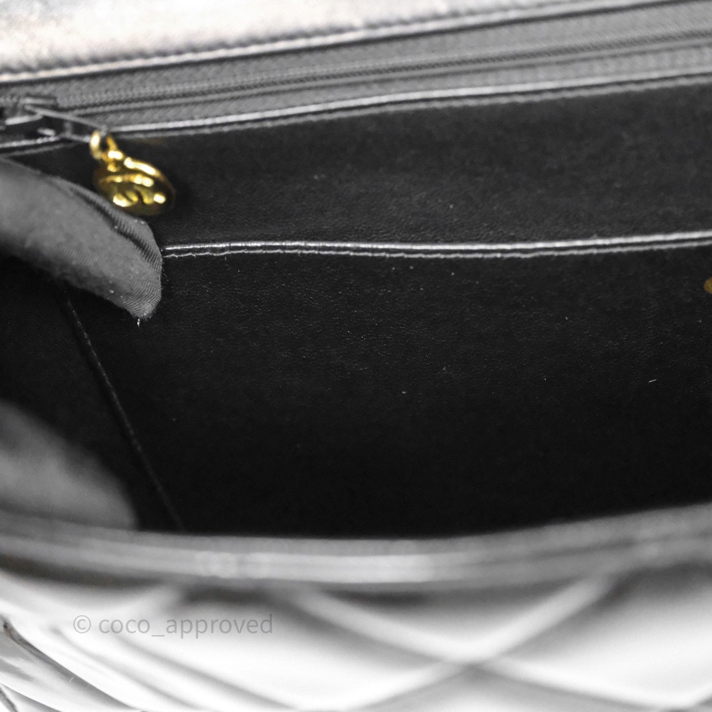 Chanel Vintage Black Patent Handbag 24K Gold Hardware