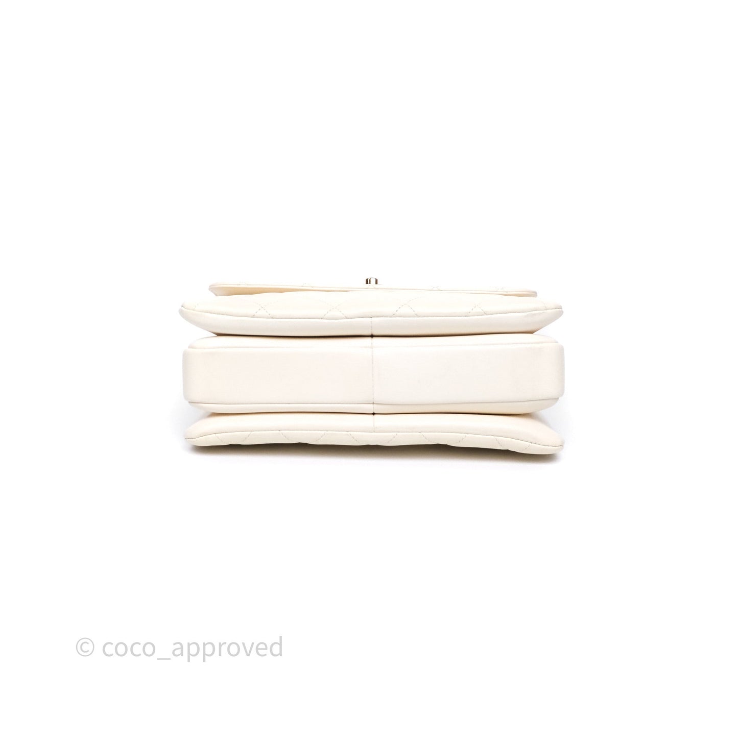 Chanel Small Trendy CC Ivory White Lambskin Rose Gold Hardware