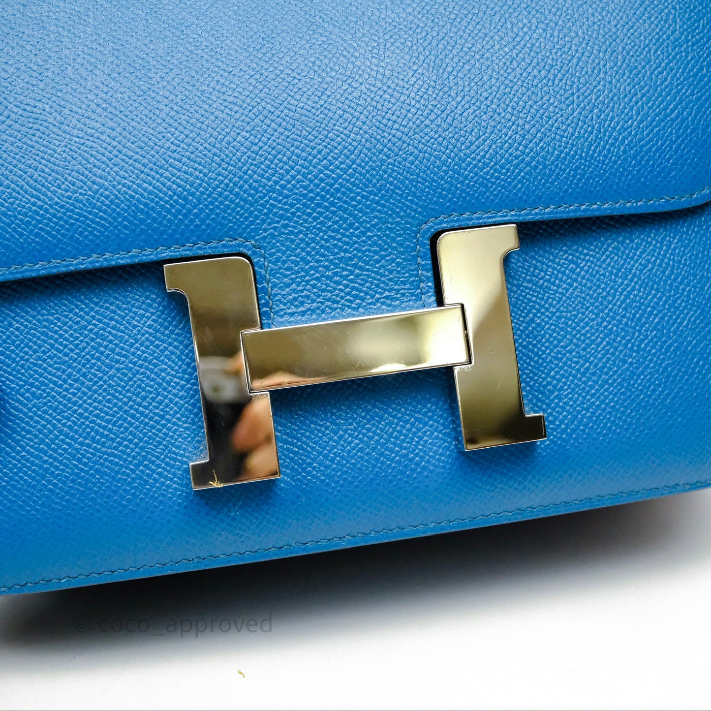 Hermès Constance 24 Bleu Epsom Palladium Hardware