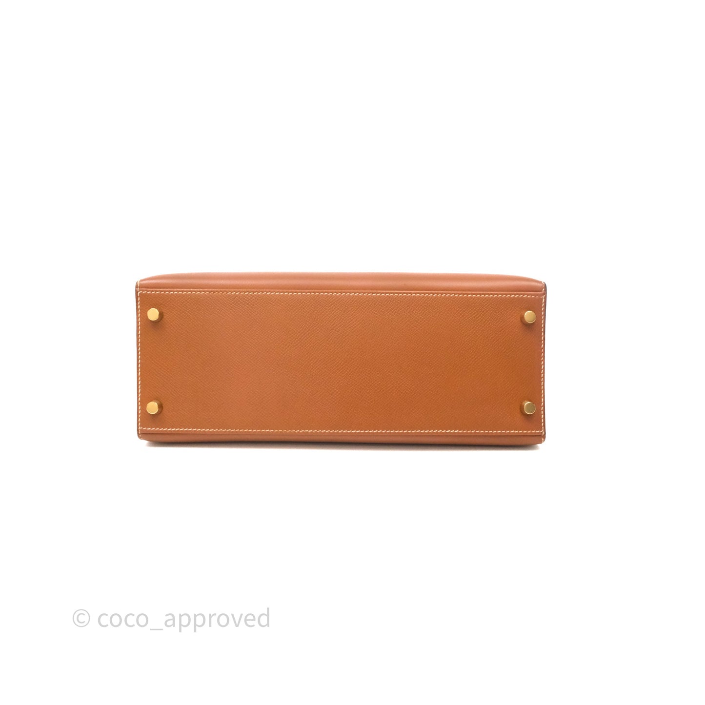 Hermès Kelly 28 Sellier Gold Courchevel Gold Hardware