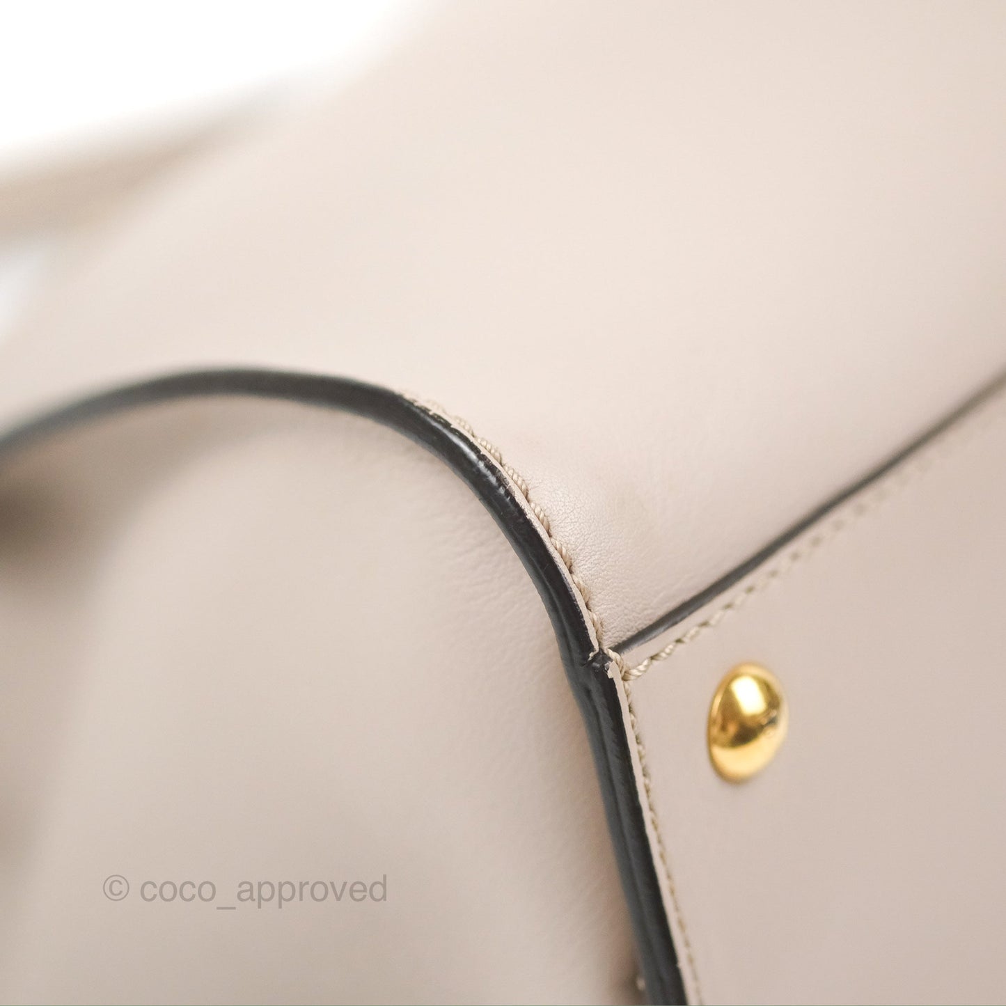 Fendi Peekaboo Medium Light Taupe Gold Hardware