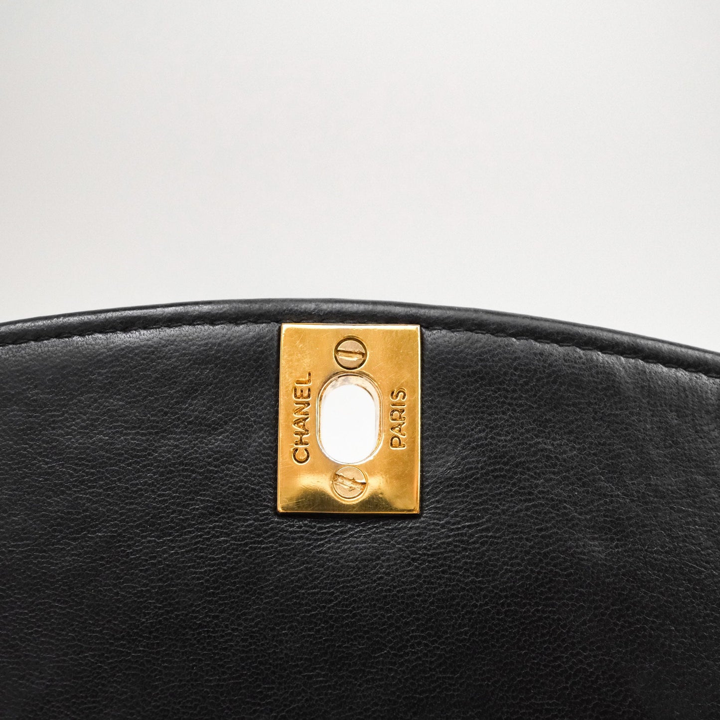 Chanel Vintage Quilted Small Classic Diana Flap Bag Black Lambskin 24K Gold Hardware