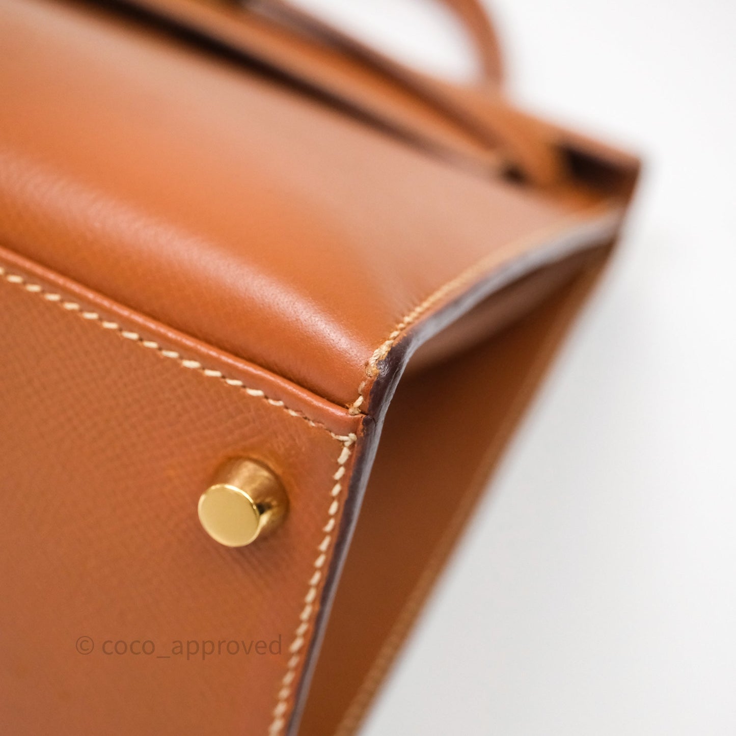 Hermès Kelly 28 Sellier Gold Courchevel Gold Hardware