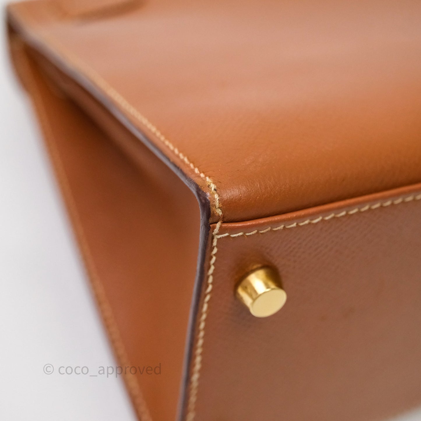Hermès Kelly 28 Sellier Gold Courchevel Gold Hardware