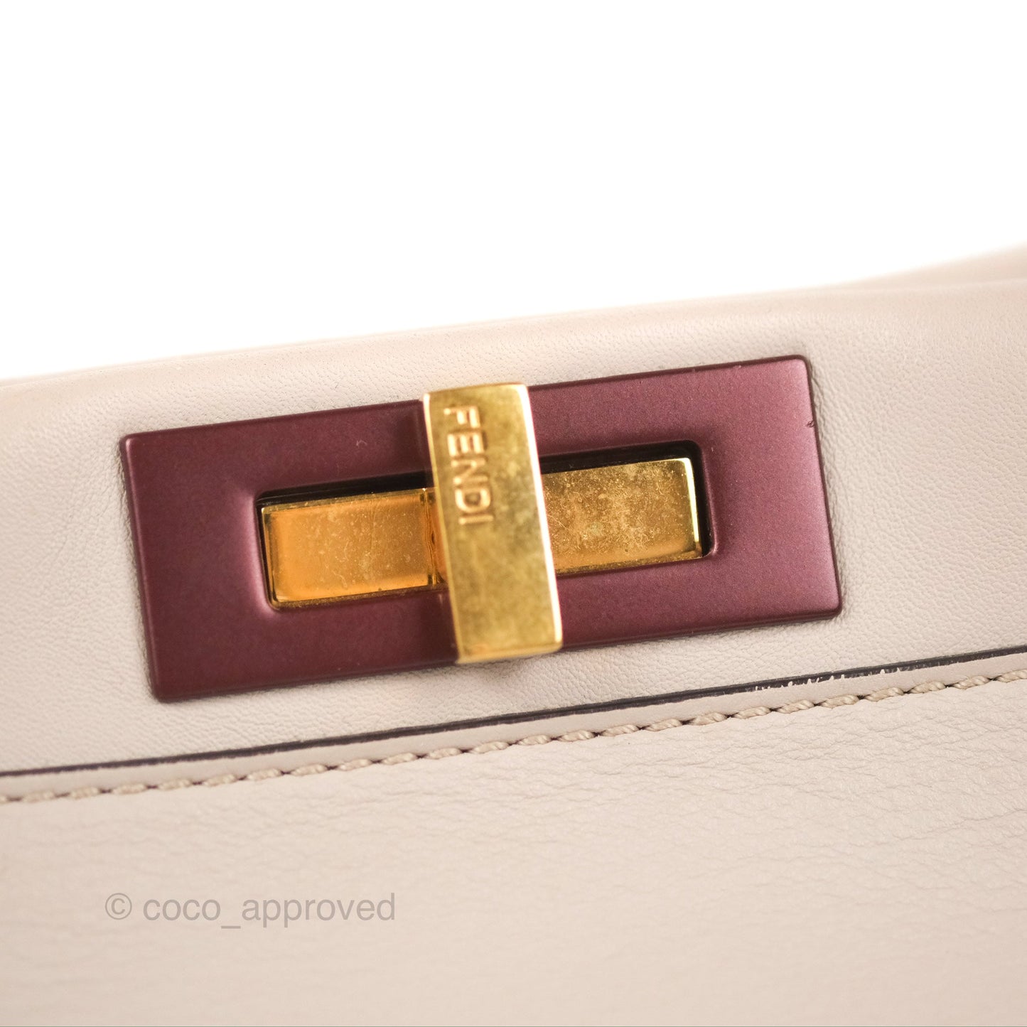 Fendi Peekaboo Medium Light Taupe Gold Hardware