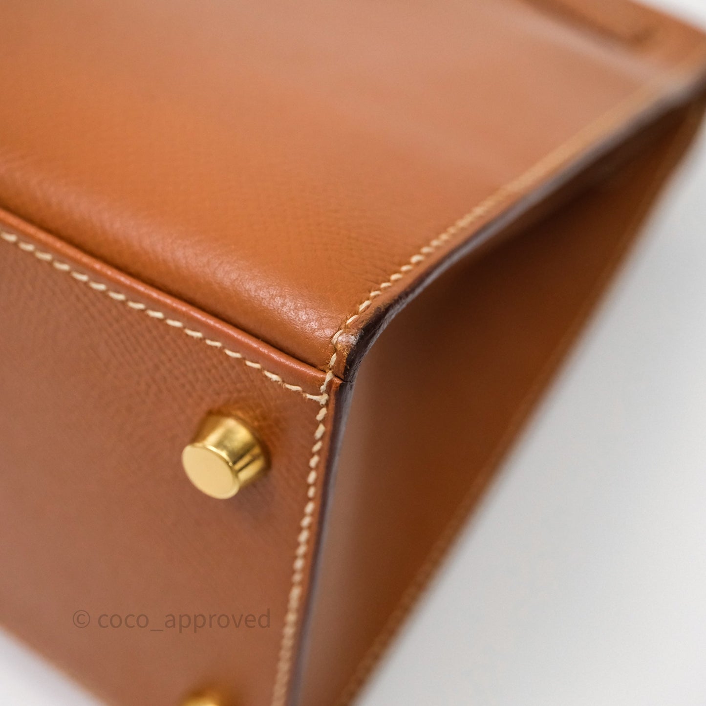 Hermès Kelly 28 Sellier Gold Courchevel Gold Hardware