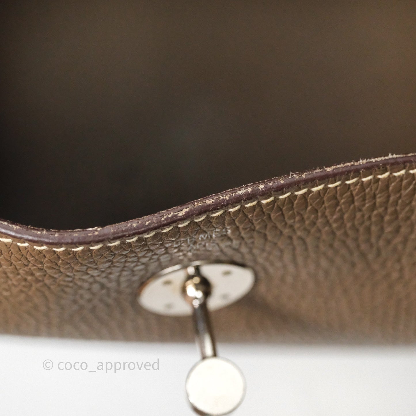 Hermès Lindy 26 Etoupe 18 Clemence Palladium Hardware