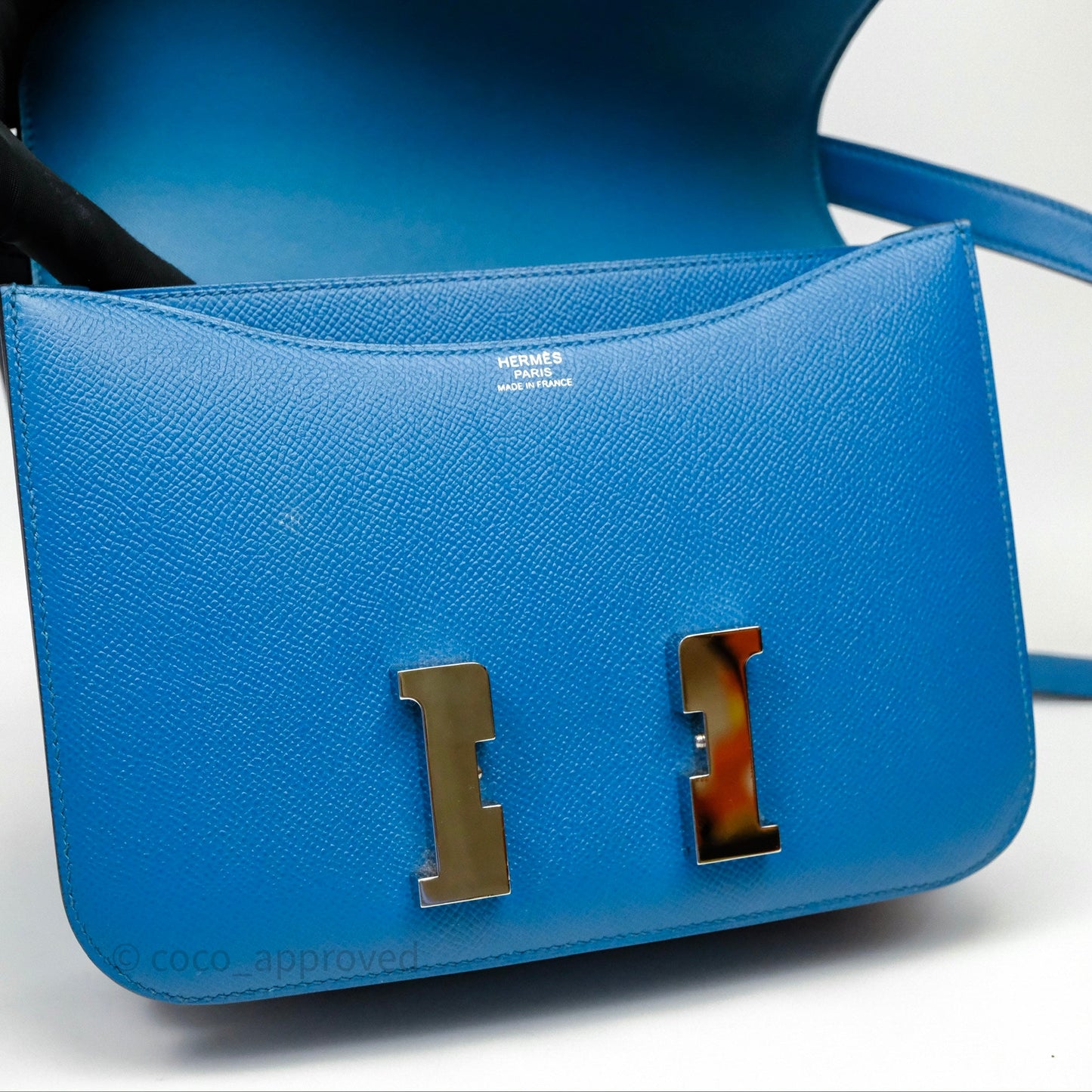 Hermès Constance 24 Bleu Epsom Palladium Hardware