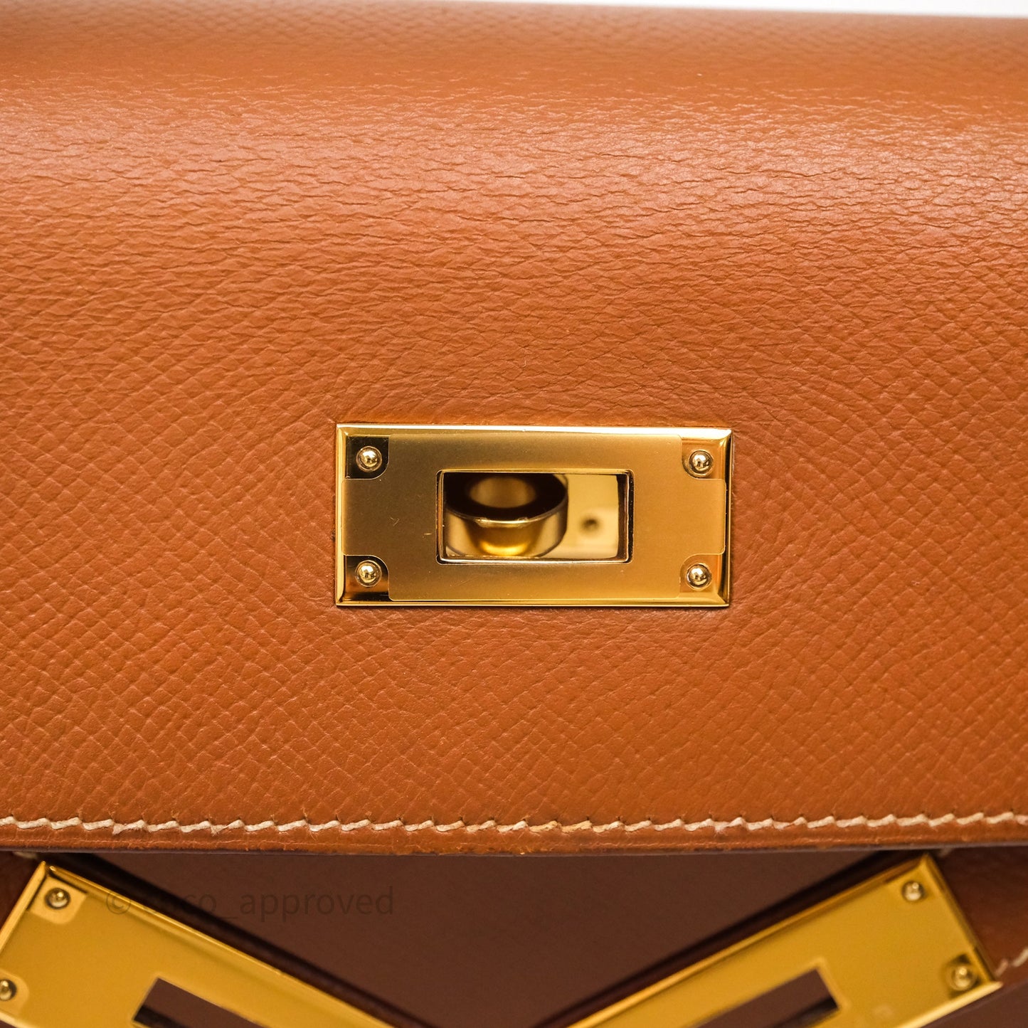 Hermès Kelly 28 Sellier Gold Courchevel Gold Hardware