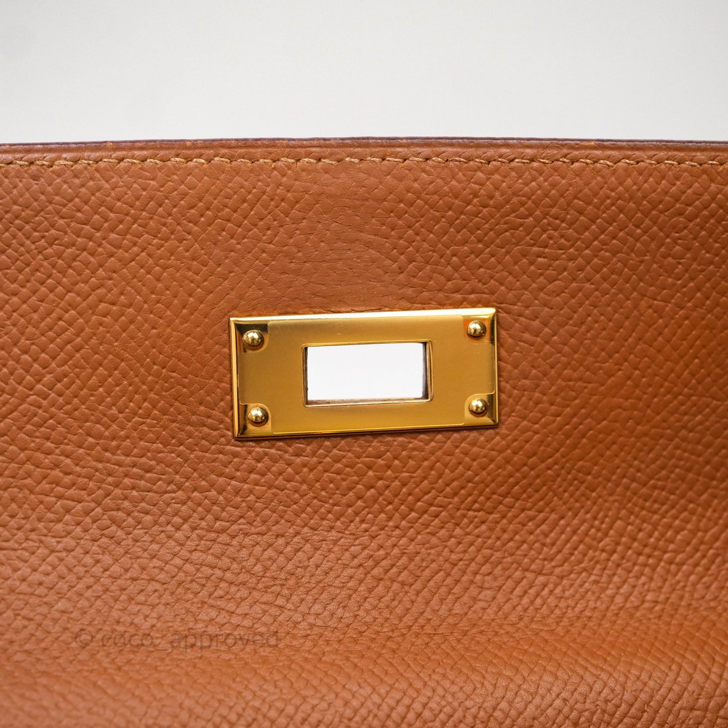 Hermès Kelly 28 Sellier Gold Courchevel Gold Hardware