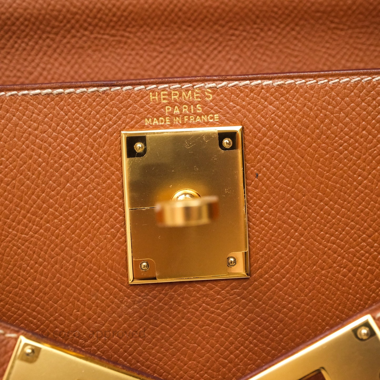 Hermès Kelly 28 Sellier Gold Courchevel Gold Hardware