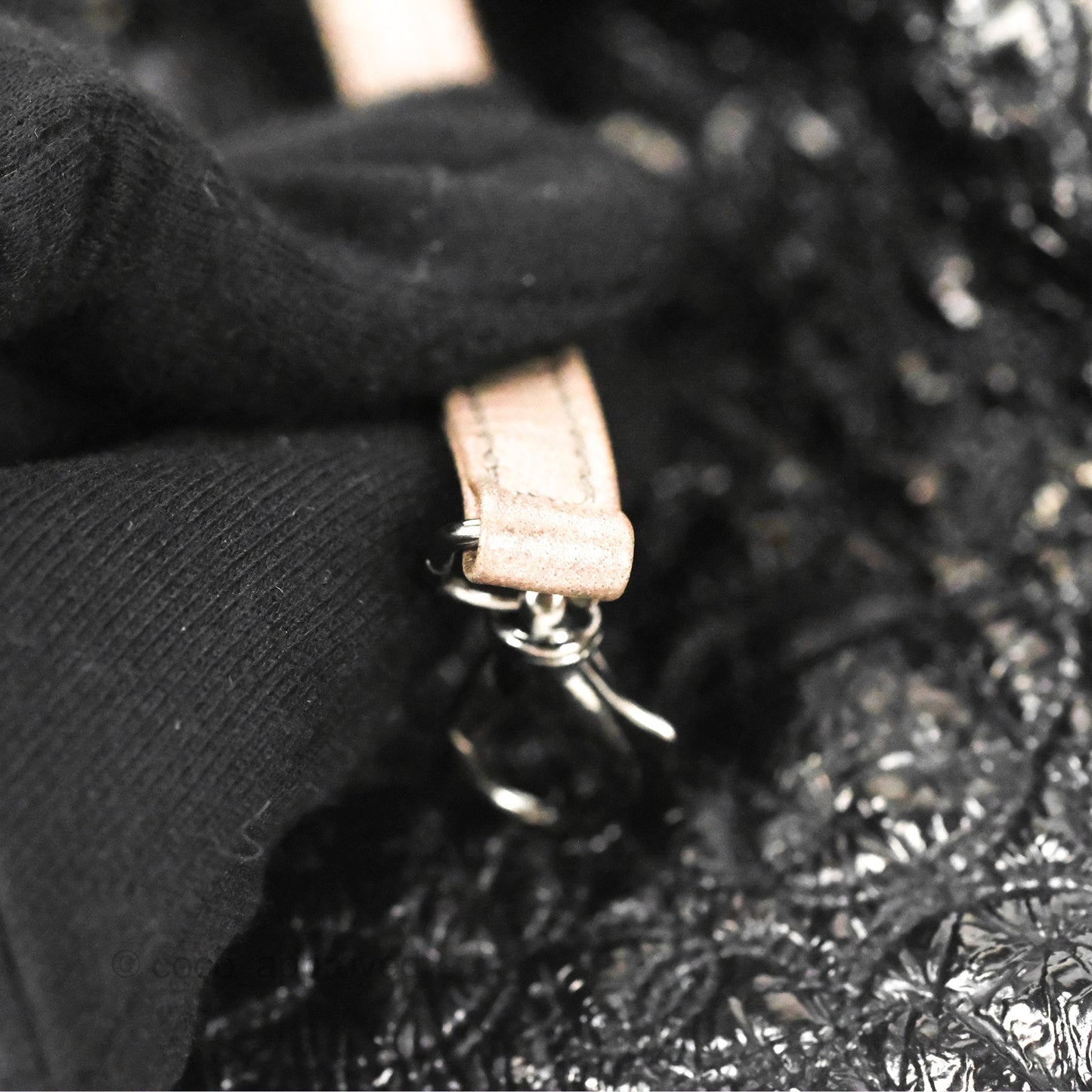 Chanel Rock In Moscow Tot Bag Black Glazed Crumpled Leather Silver Hardware