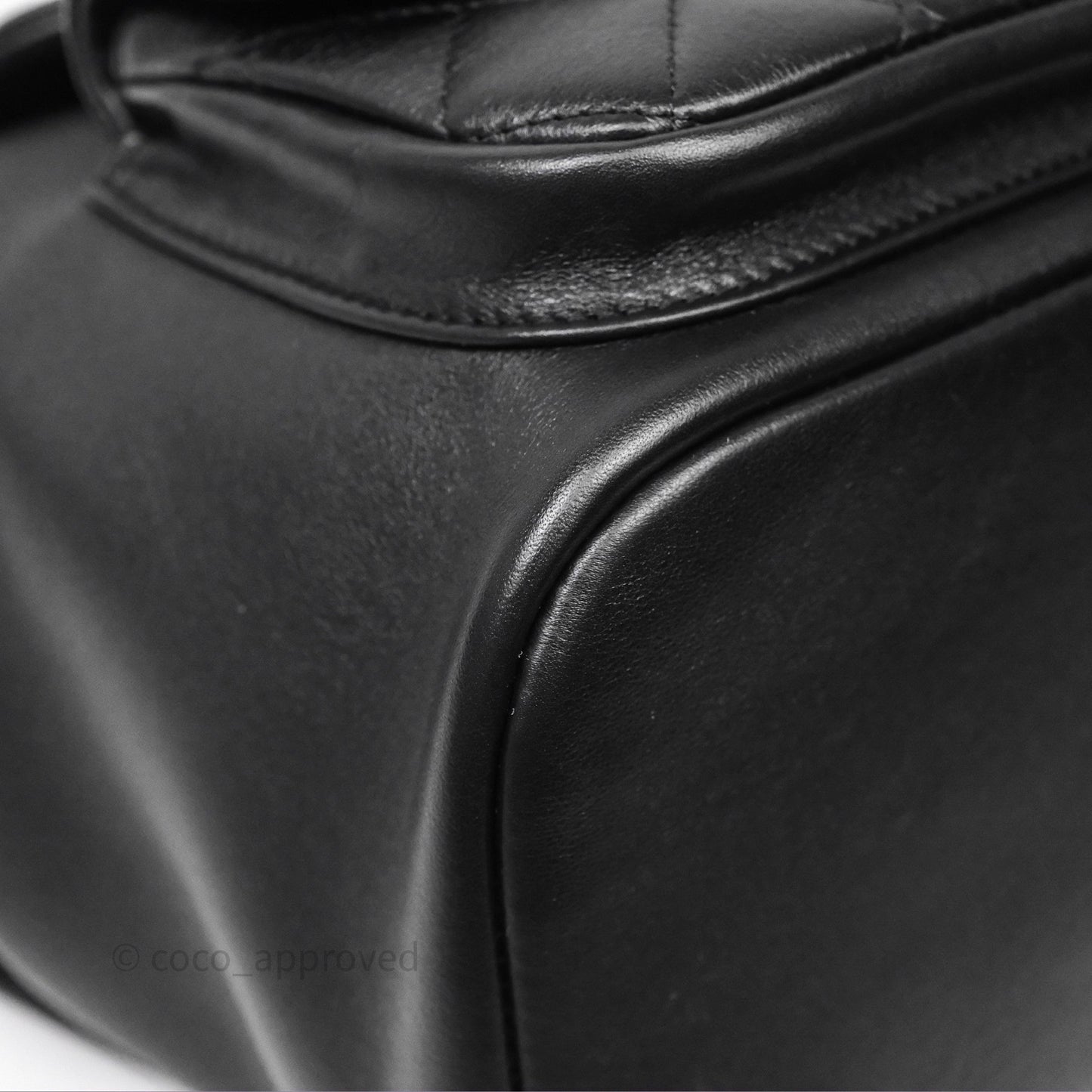 Chanel Quilted Large Duma Drawstring Backpack Black Calfskin