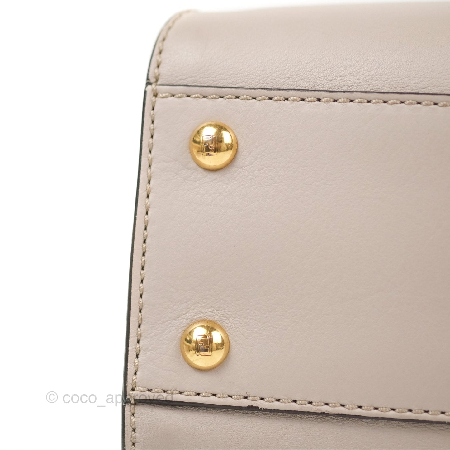 Fendi Peekaboo Medium Light Taupe Gold Hardware