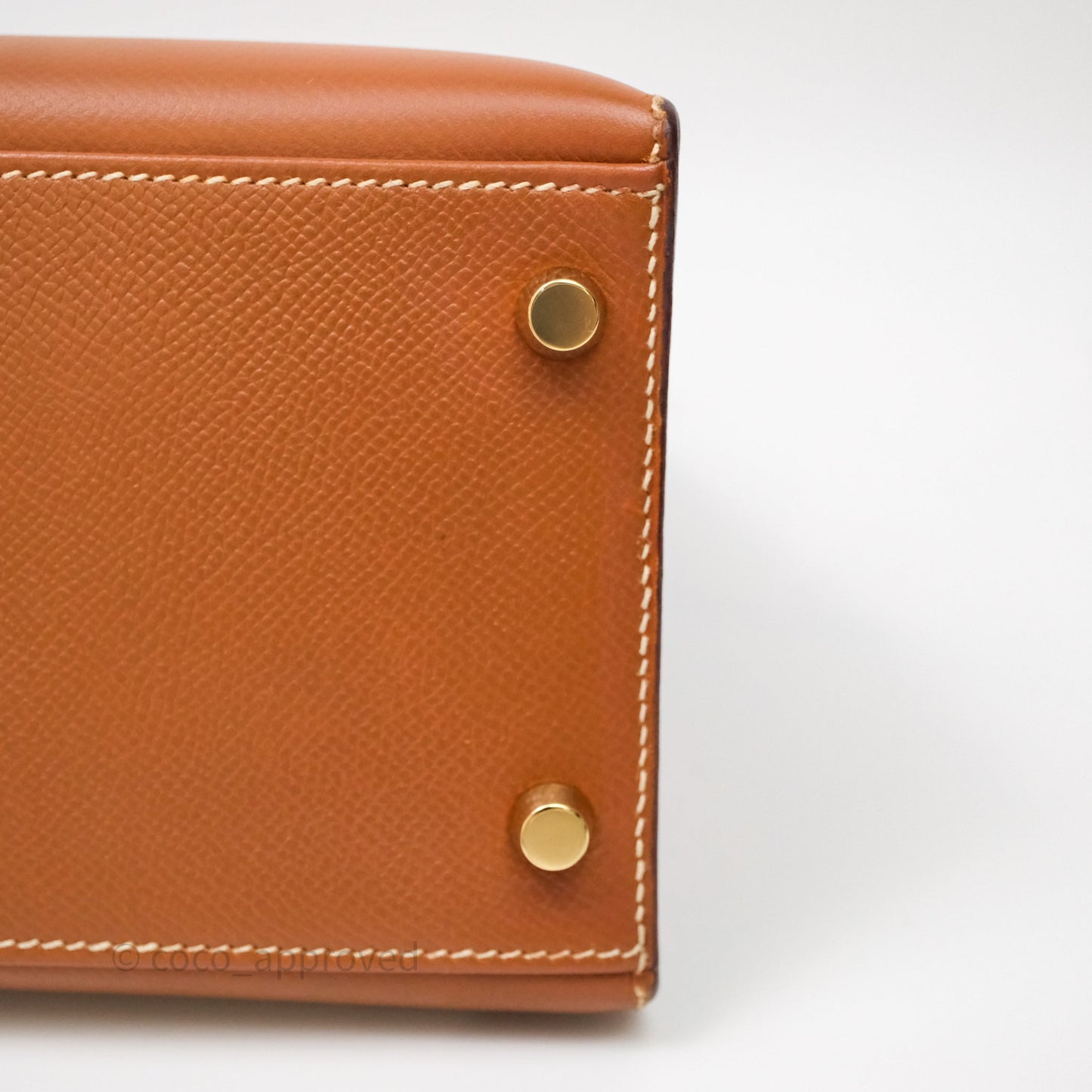 Hermès Kelly 28 Sellier Gold Courchevel Gold Hardware