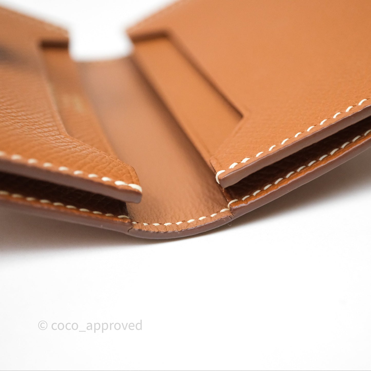 Hermes Bearn Mini Wallet Gold Epsom Gold Hardware