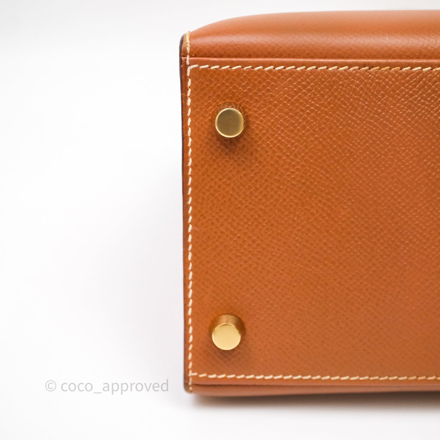Hermès Kelly 28 Sellier Gold Courchevel Gold Hardware