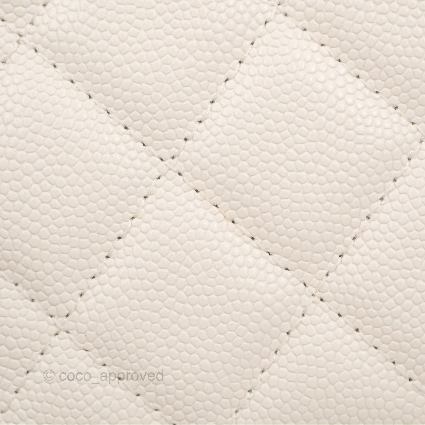 Chanel Quilted WOC White Caviar Gold Hardware With Charms