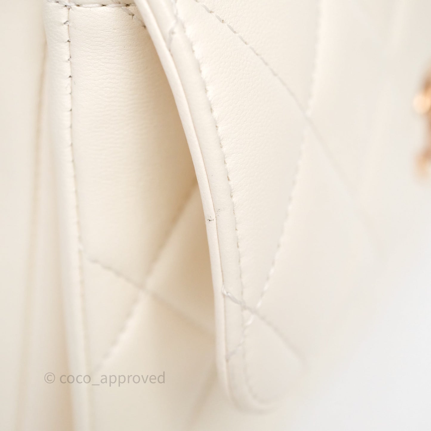Chanel Small Trendy CC Ivory White Lambskin Rose Gold Hardware
