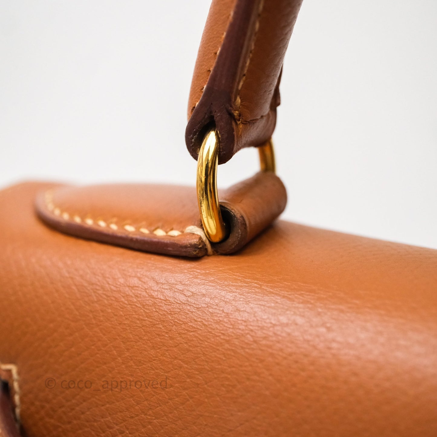 Hermès Kelly 28 Sellier Gold Courchevel Gold Hardware
