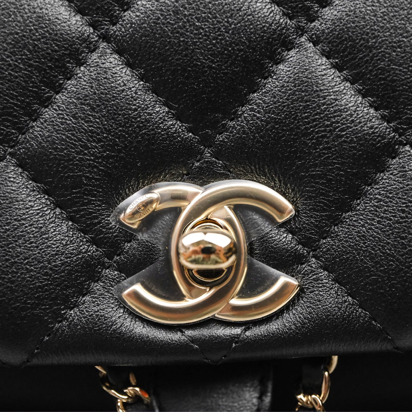Chanel Quilted Large Duma Drawstring Backpack Black Calfskin
