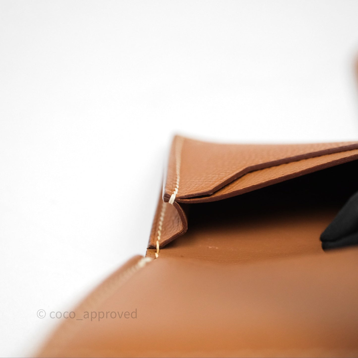 Hermes Bearn Mini Wallet Gold Epsom Gold Hardware
