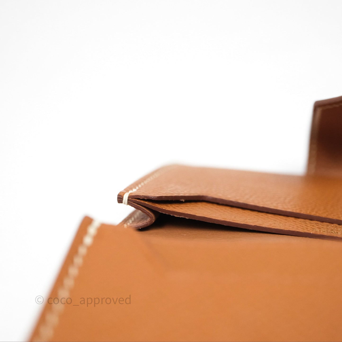 Hermes Bearn Mini Wallet Gold Epsom Gold Hardware