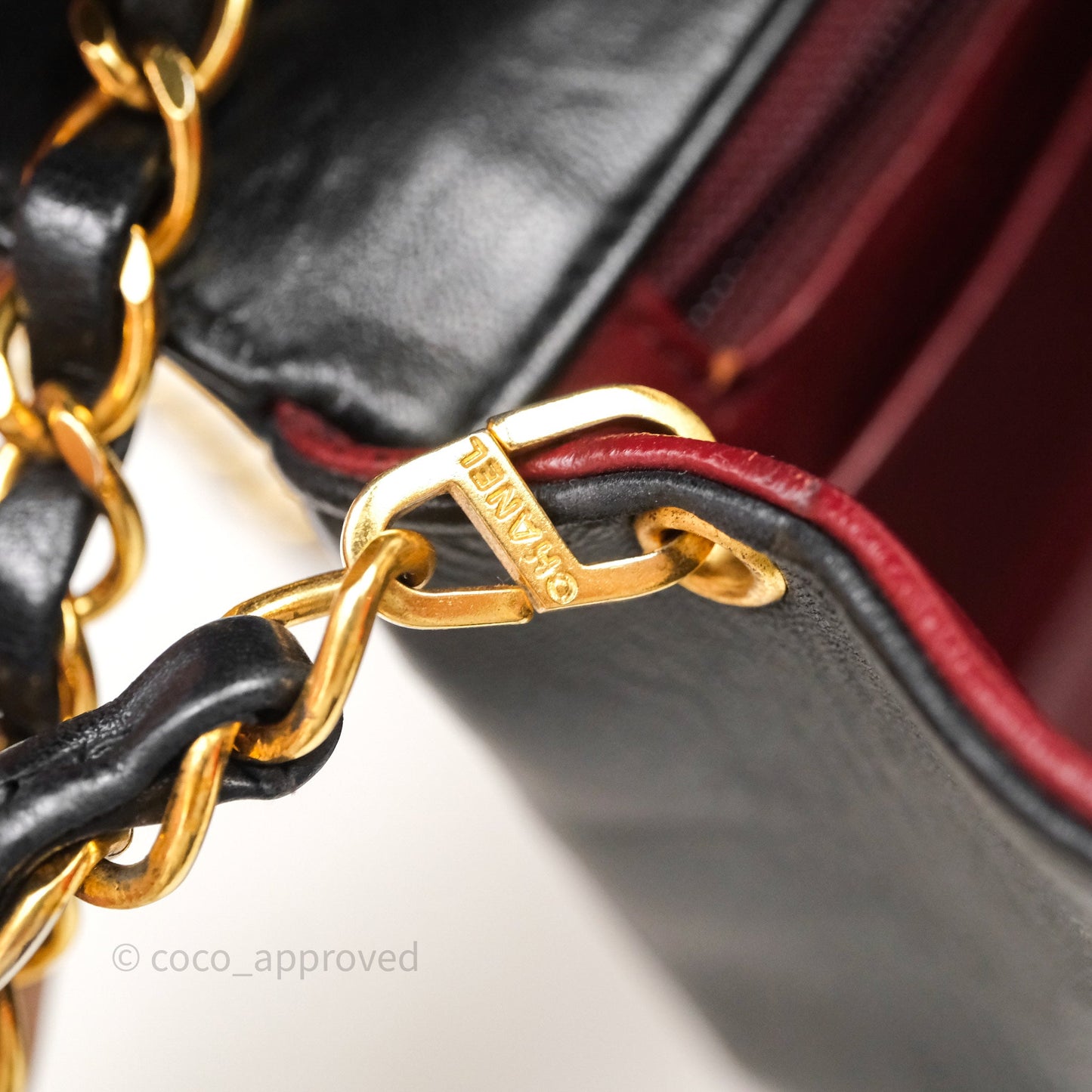 Chanel Vintage Quilted Small Classic Diana Flap Bag Black Lambskin 24K Gold Hardware