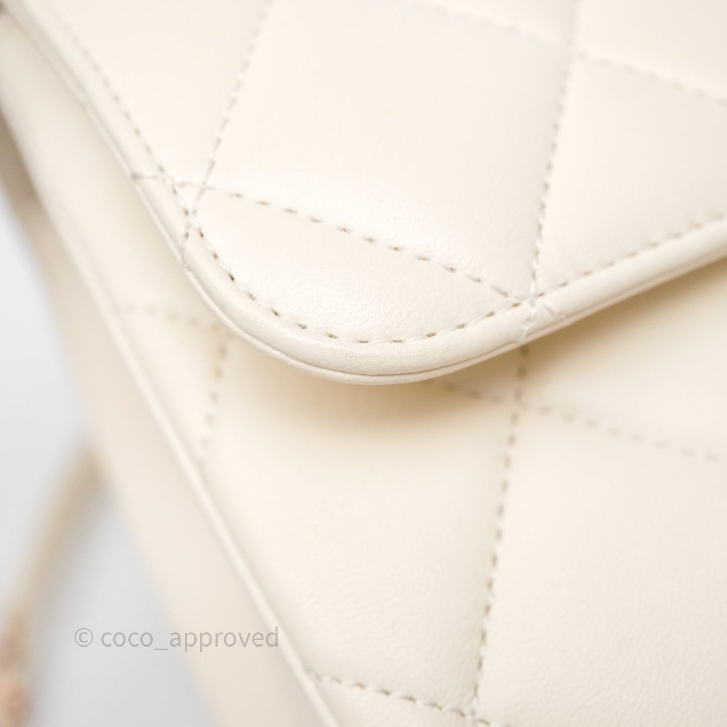 Chanel Small Trendy CC Ivory White Lambskin Rose Gold Hardware