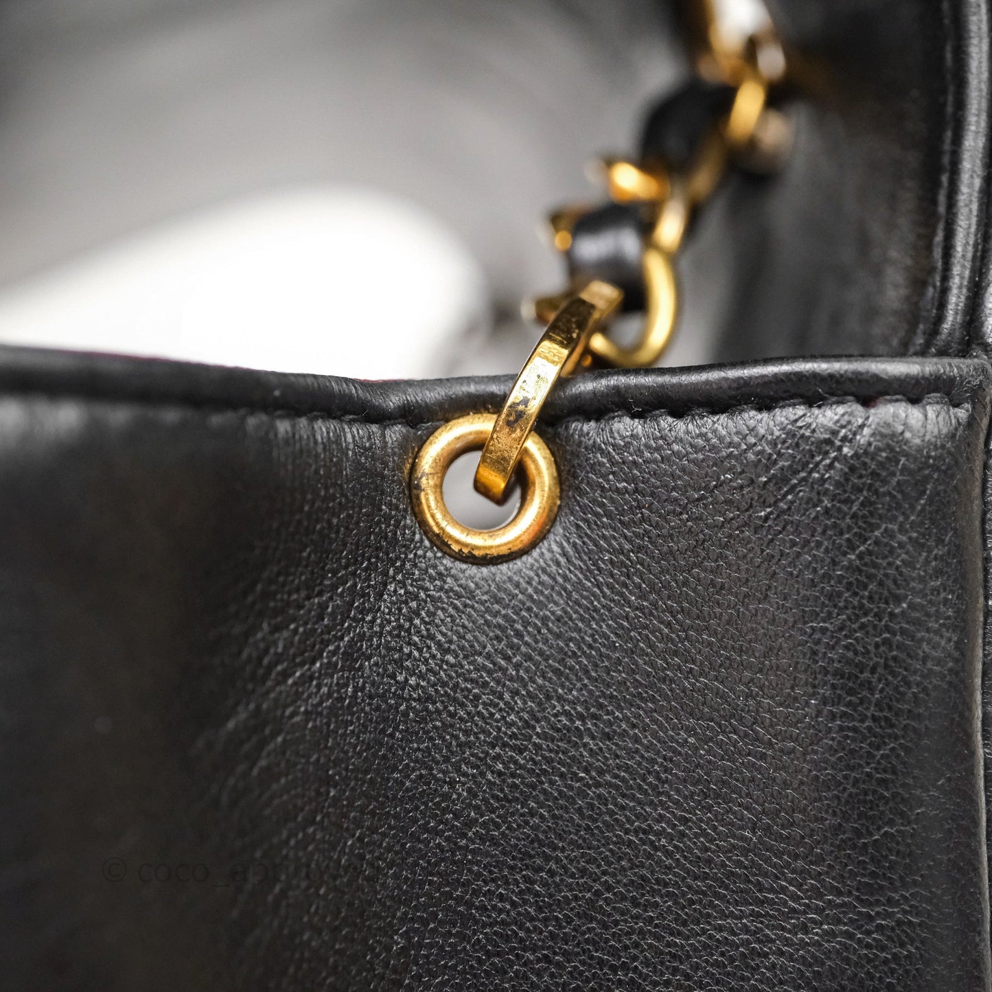 Chanel Vintage Quilted Small Classic Diana Flap Bag Black Lambskin 24K Gold Hardware