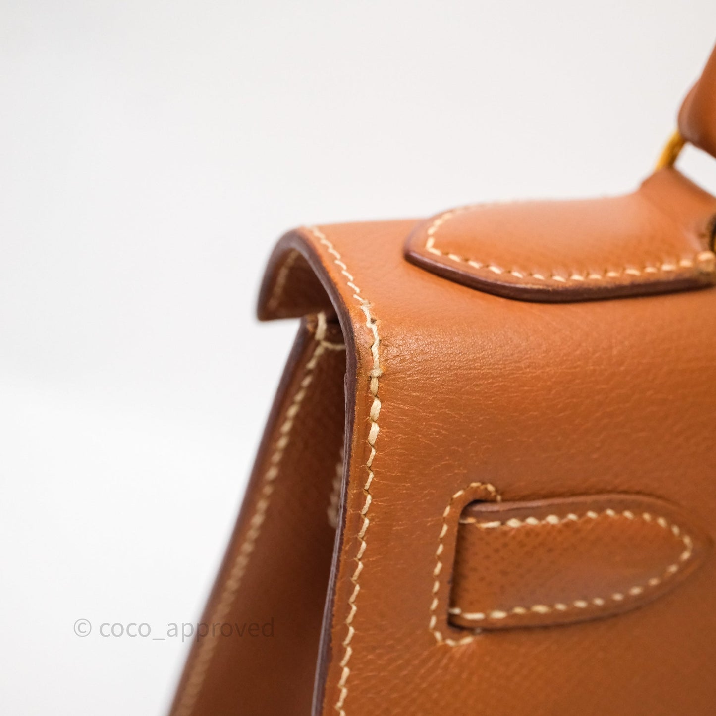 Hermès Kelly 28 Sellier Gold Courchevel Gold Hardware