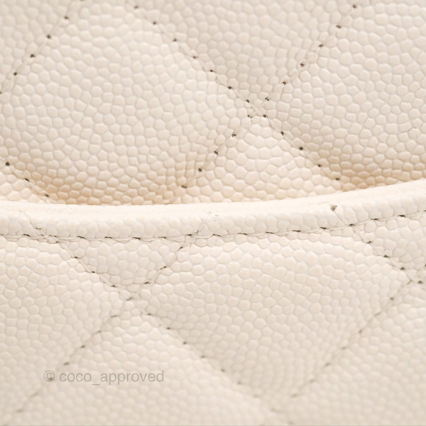 Chanel Quilted WOC White Caviar Gold Hardware With Charms