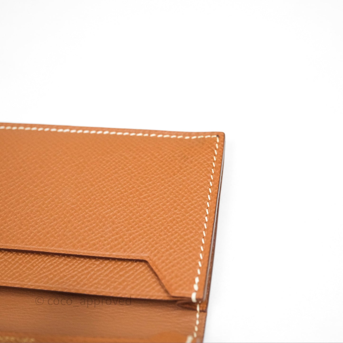 Hermes Bearn Mini Wallet Gold Epsom Gold Hardware