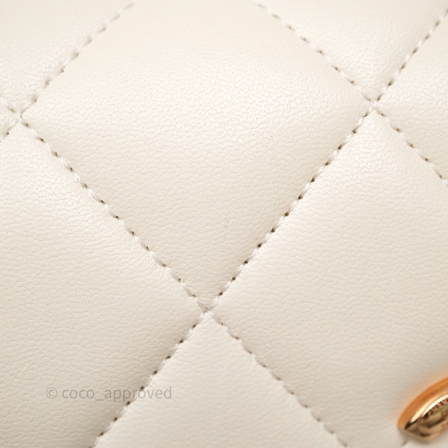 Chanel Small Trendy CC Ivory White Lambskin Rose Gold Hardware