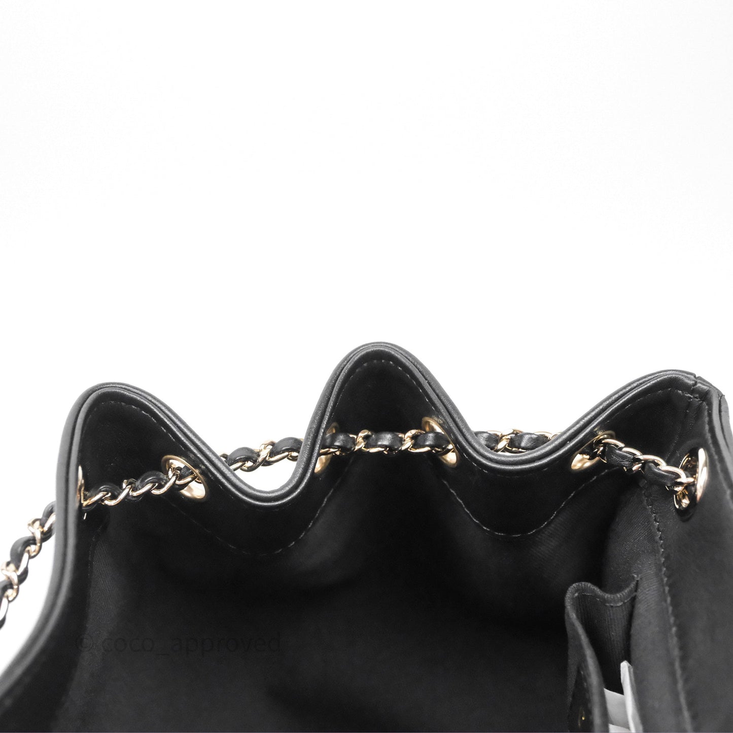 Chanel Quilted Large Duma Drawstring Backpack Black Calfskin