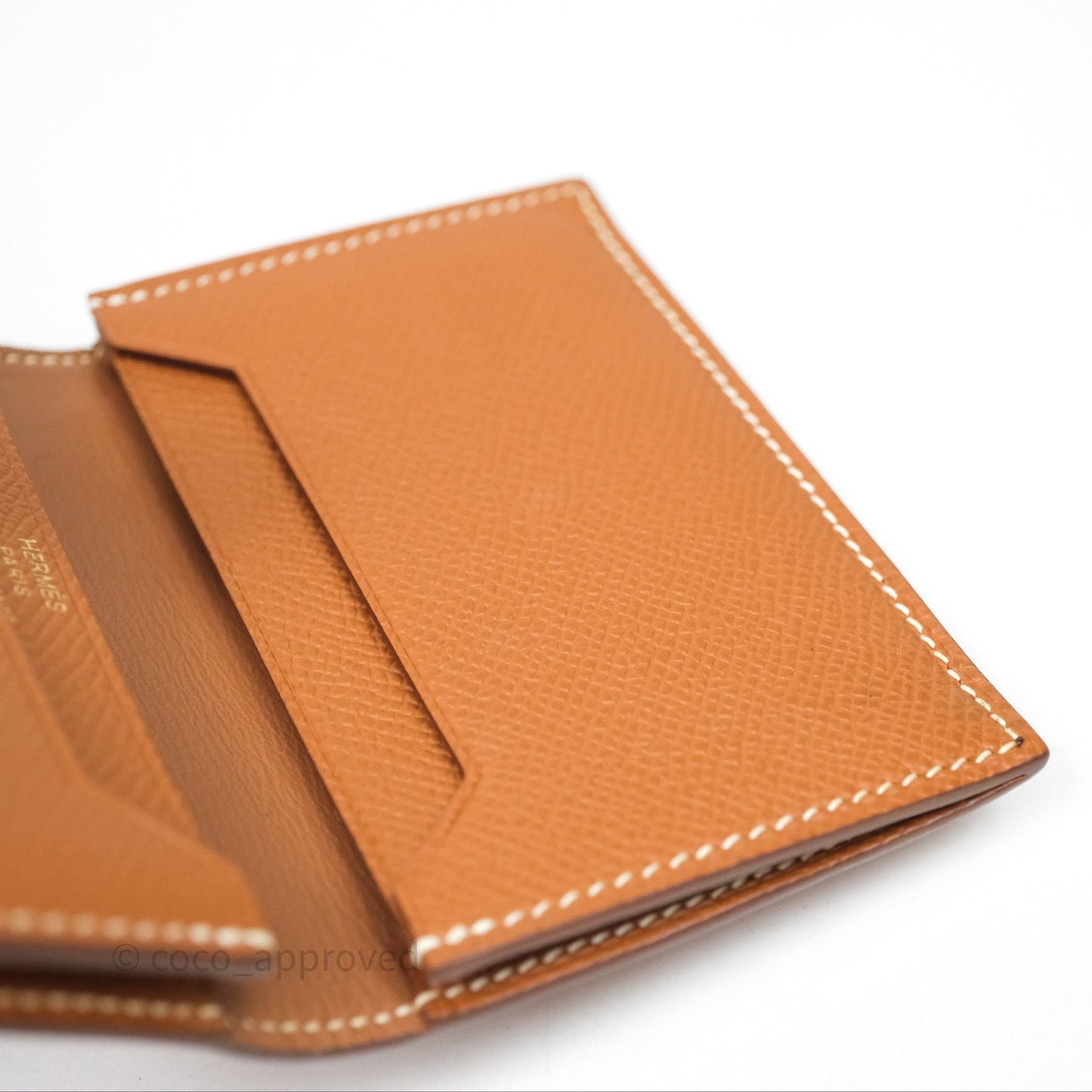 Hermes Bearn Mini Wallet Gold Epsom Gold Hardware