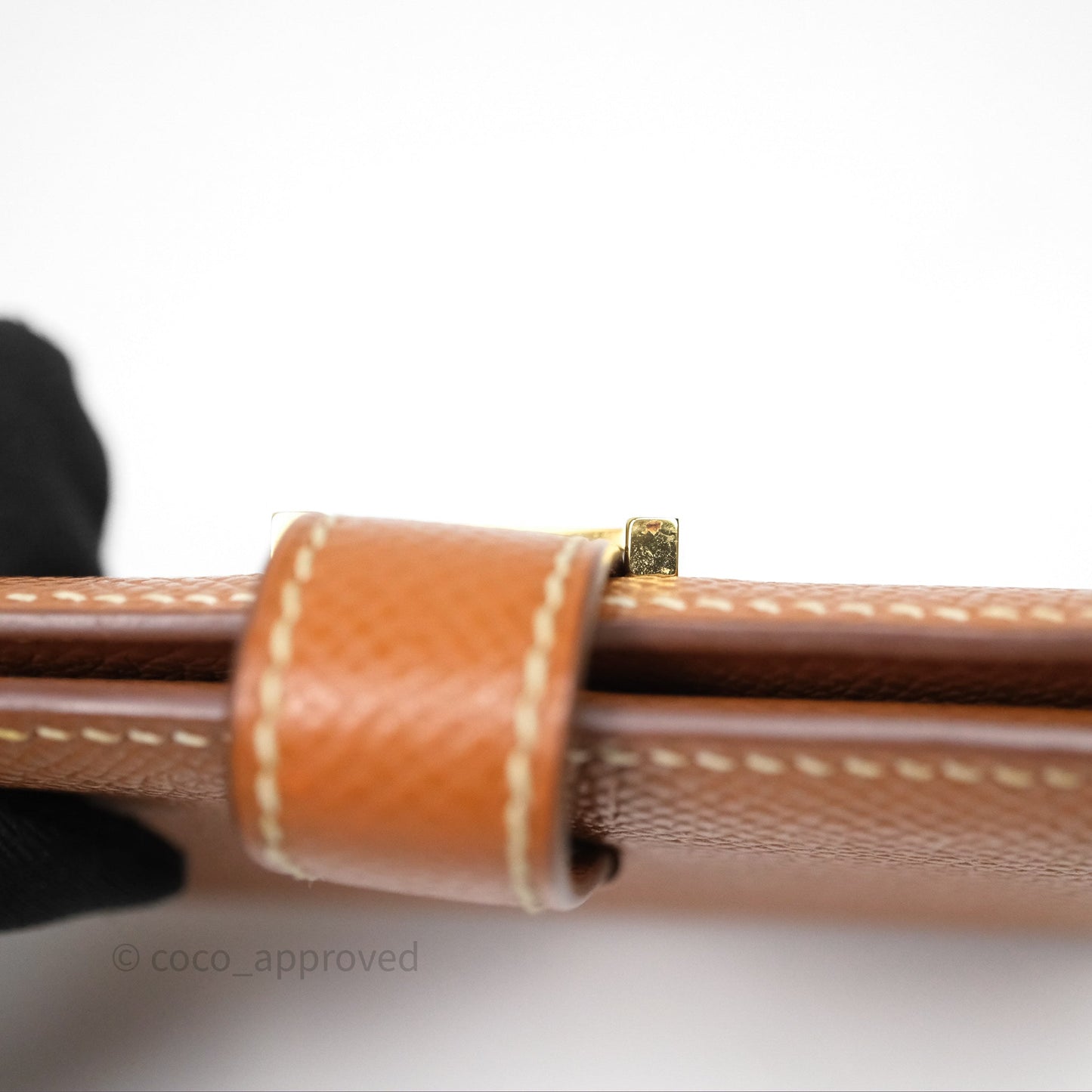 Hermes Bearn Mini Wallet Gold Epsom Gold Hardware