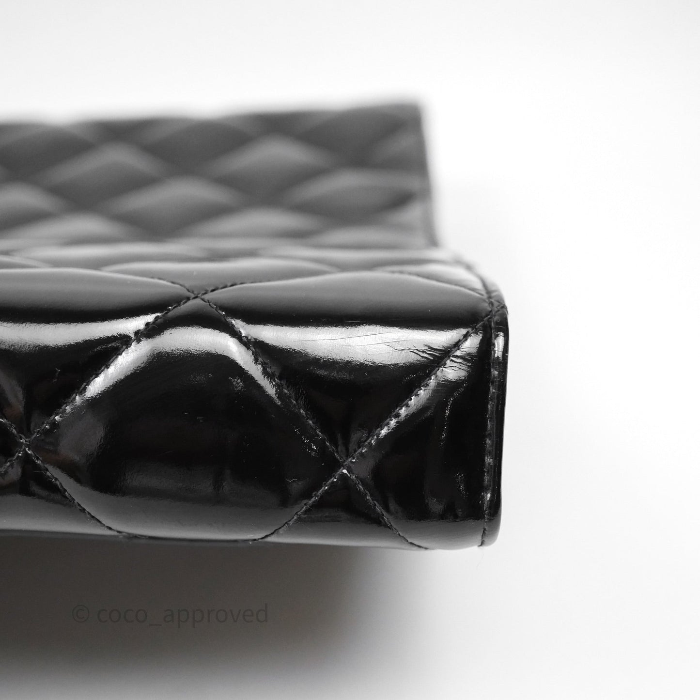 Chanel Vintage Black Patent Handbag 24K Gold Hardware
