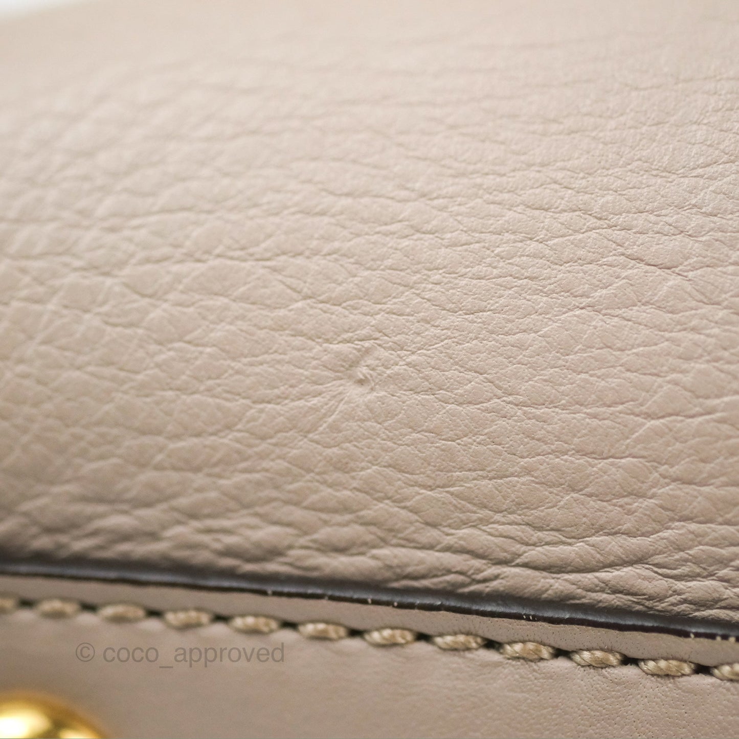 Fendi Peekaboo Medium Light Taupe Gold Hardware