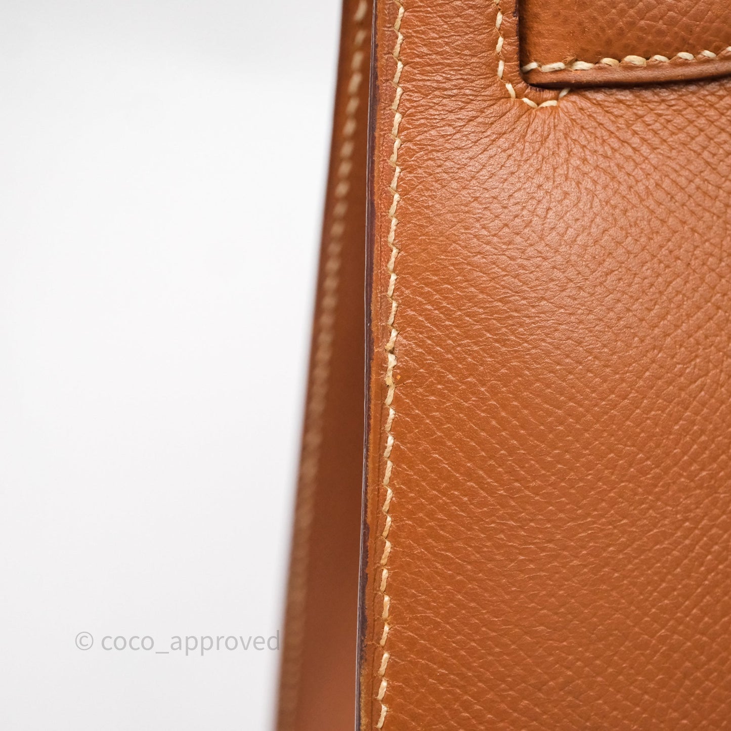 Hermès Kelly 28 Sellier Gold Courchevel Gold Hardware
