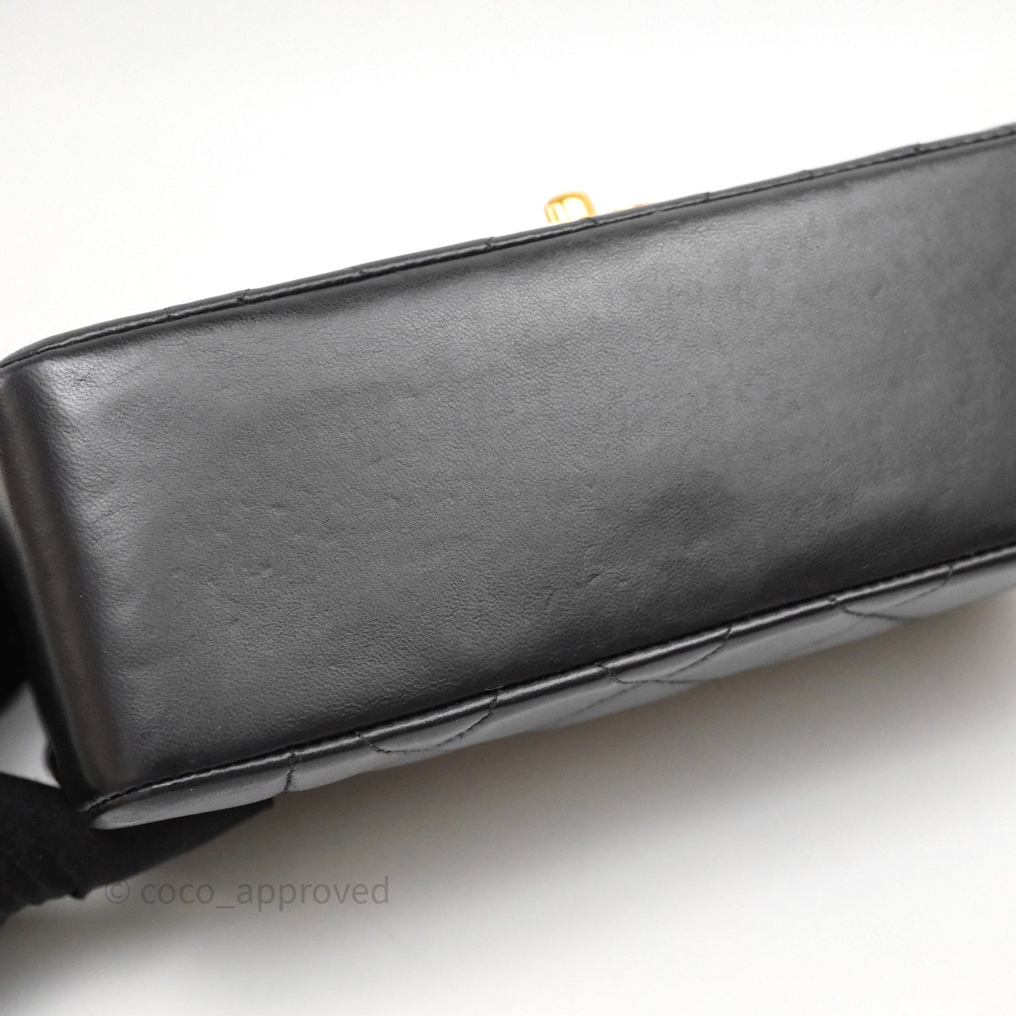 Chanel Vintage Quilted Small Classic Diana Flap Bag Black Lambskin 24K Gold Hardware