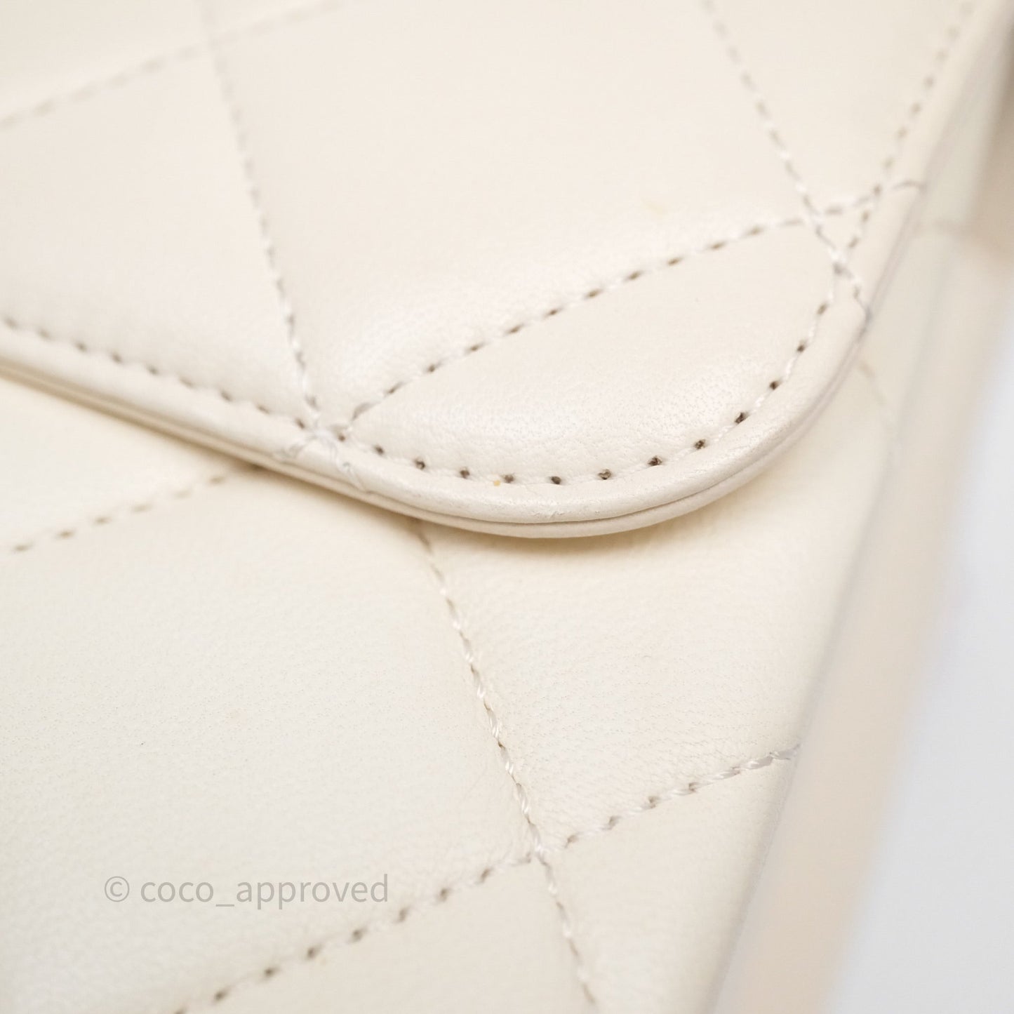 Chanel Small Trendy CC Ivory White Lambskin Rose Gold Hardware