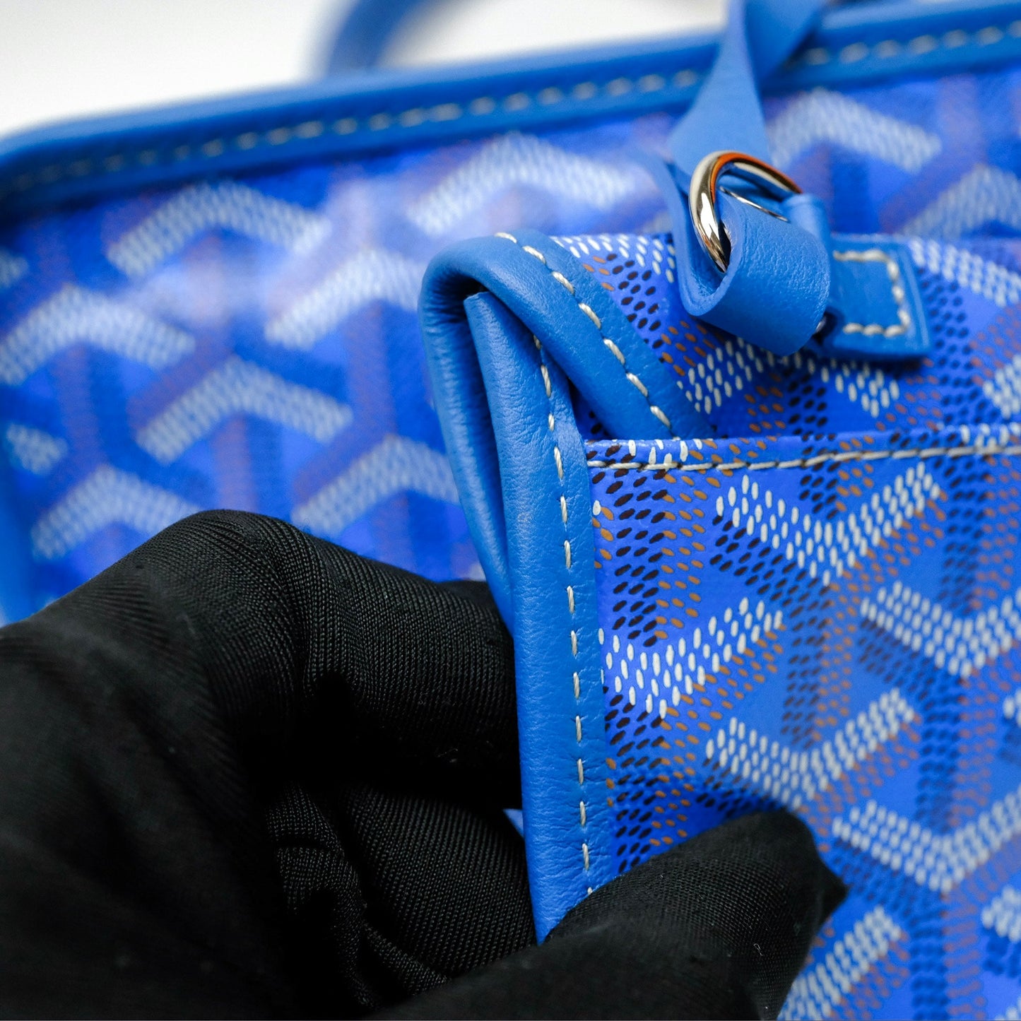 Goyard Anjou Mini Bag Goyardine Canvas Blue