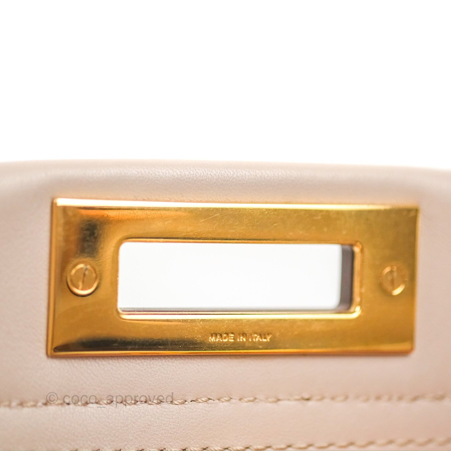 Fendi Peekaboo Medium Light Taupe Gold Hardware