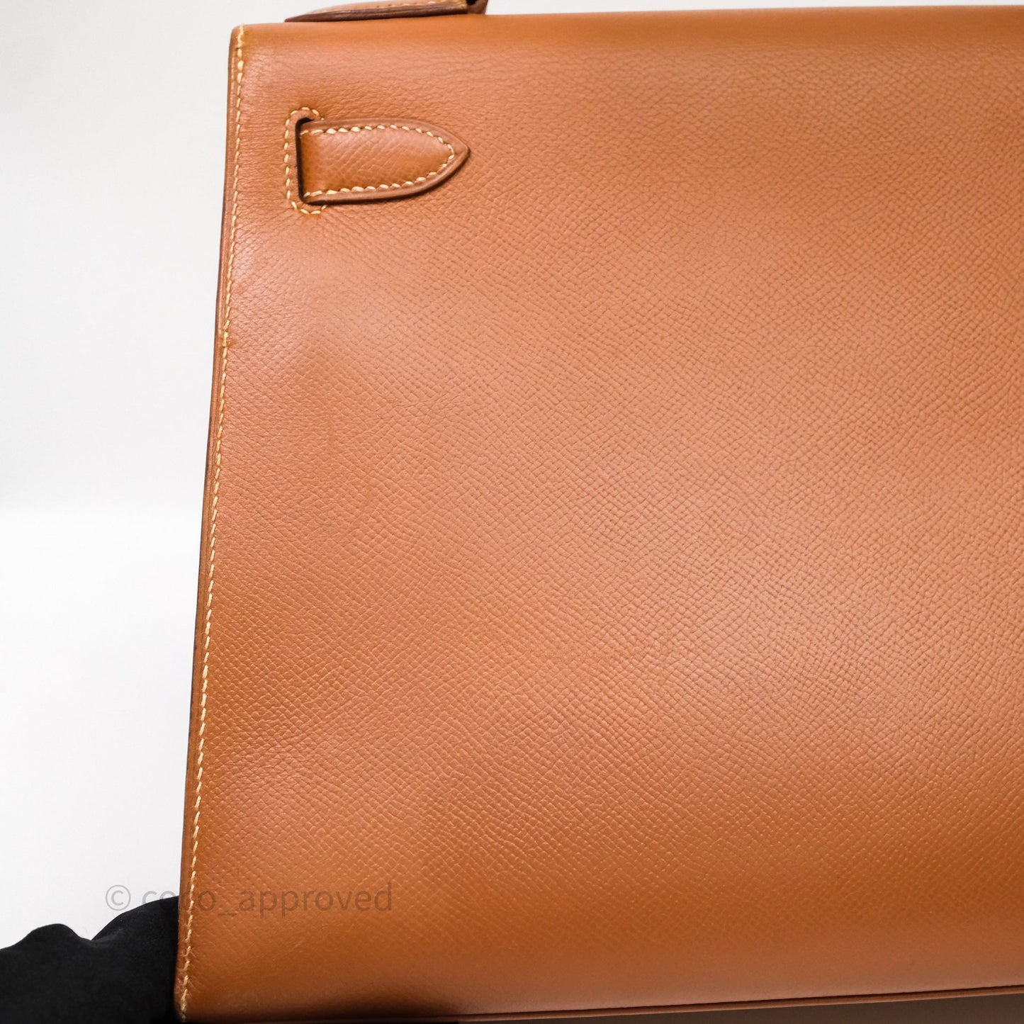 Hermès Kelly 28 Sellier Gold Courchevel Gold Hardware